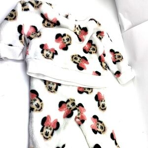 Disney Baby Outfit Size 3/6m Girls Minnie Mouse Matching 2pc Set Top Pants Soft